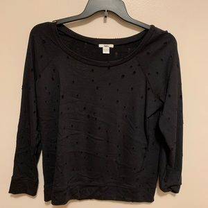 Black Distressed Sweater
